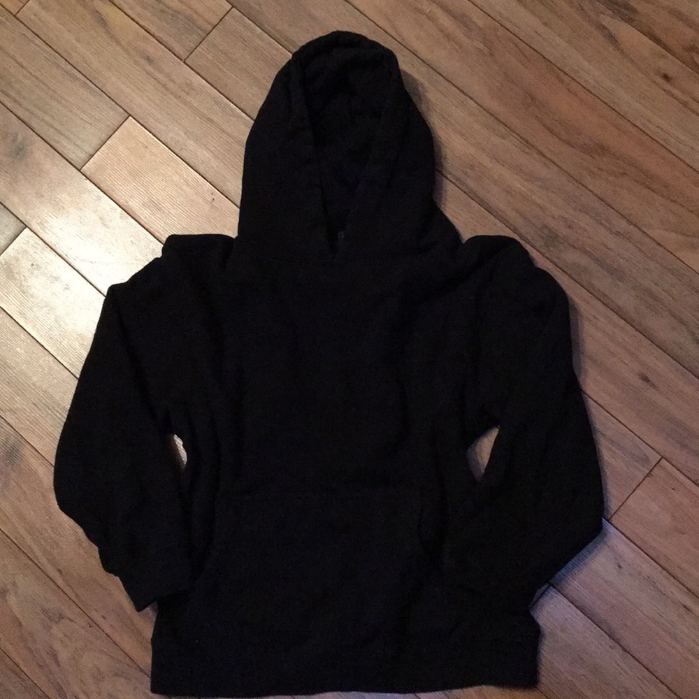 Black Pullover Hooded Sweatshirt Hoodie
